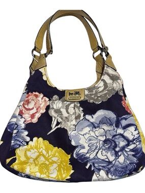 Coach Madison Floral Maggie Shoulder Bag Navy/Multi (M1220-23351)